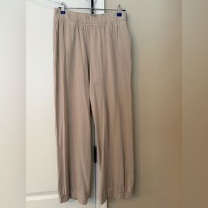 NWT Boutique Women's Tan Elastic Waist Pants